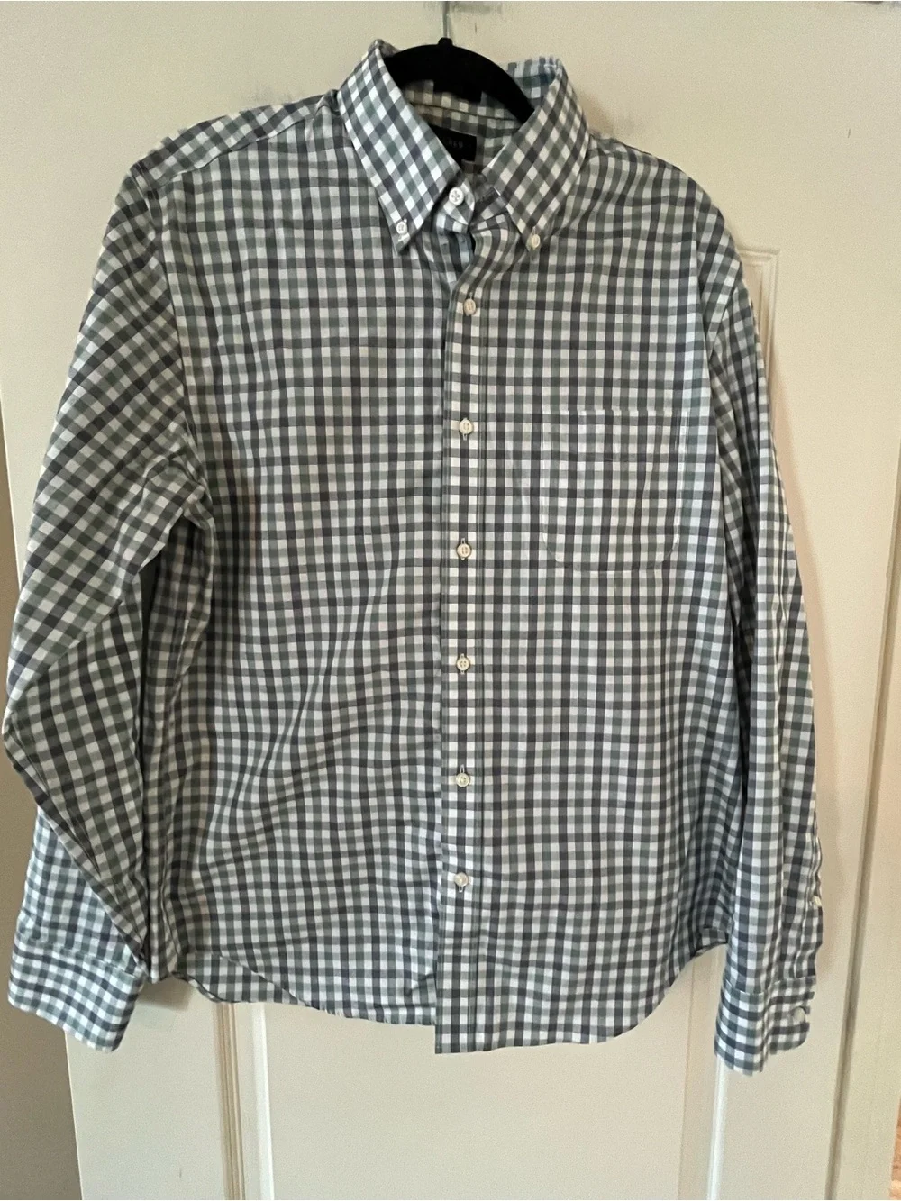 J.Crew Men's Designer Checked Button-Down Shirt Size Large Slim